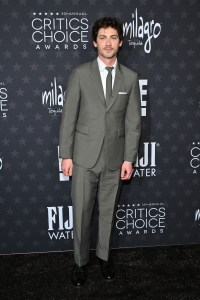 Logan Lerman at the 30th Annual Critics Choice Awards held at The Barker Hangar on February 7, 2025 in Santa Monica, California.