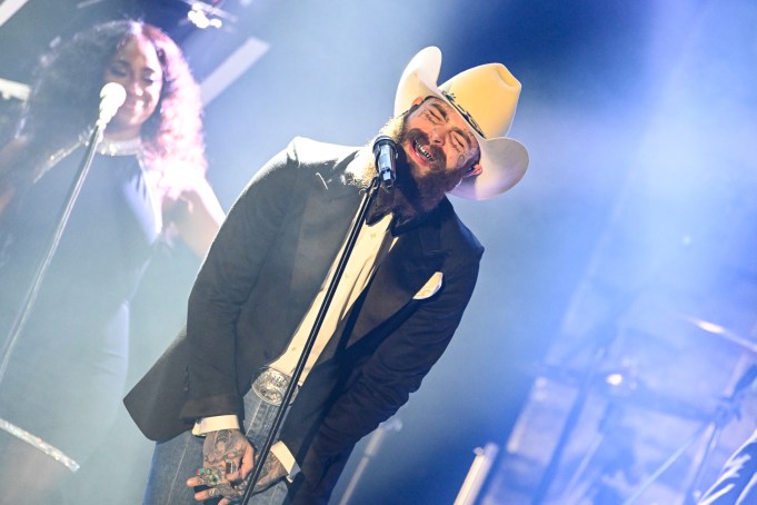 Post Malone at Clive Davis' and the Recording Academy's Pre-GRAMMY Gala at The Beverly Hilton on February 01, 2025 in Los Angeles, California. (Photo by Gilbert Flores/Billboard via Getty Images)