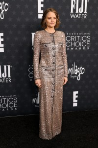 Jodie Foster at the 30th Annual Critics Choice Awards held at The Barker Hangar on February 7, 2025 in Santa Monica, California.