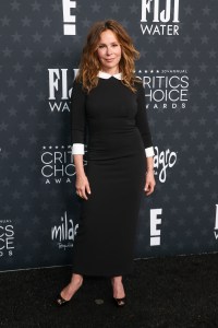 Jennifer Grey at the 30th Annual Critics Choice Awards held at The Barker Hangar on February 7, 2025 in Santa Monica, California.