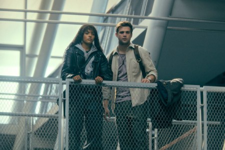 From left to right: Quintessa Swindell and Leo Woodall