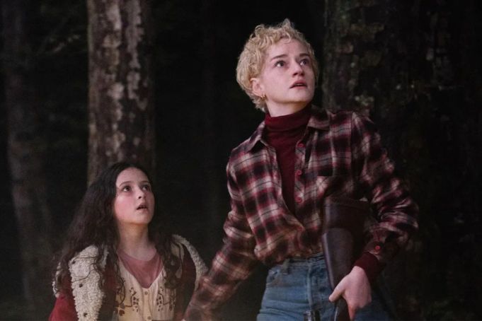 Matilda Firth and Julia Garner in 'Wolf Man'