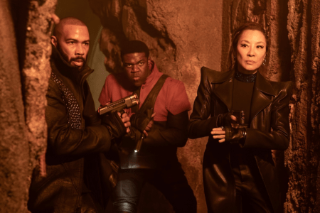 Michelle Yeoh, Omari Hardwick, and Sam Richardson in Star Trek: Section 31